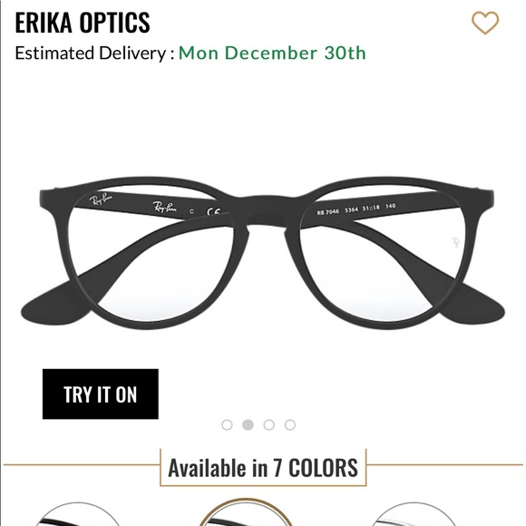 Ray-Ban Accessories - Ray ban Erica Optics Eyeglasses
